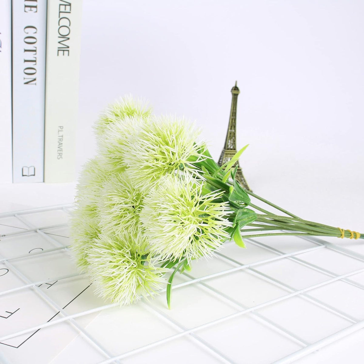 Fake Plants Dandelion Flowers Decoration, Artificial Plant Plastic Greenery Faux Outdoor Indoor Home Garden Party Room Bedroom Bathroom Office Wedding Table Centerpiece DIY Decor Yellow