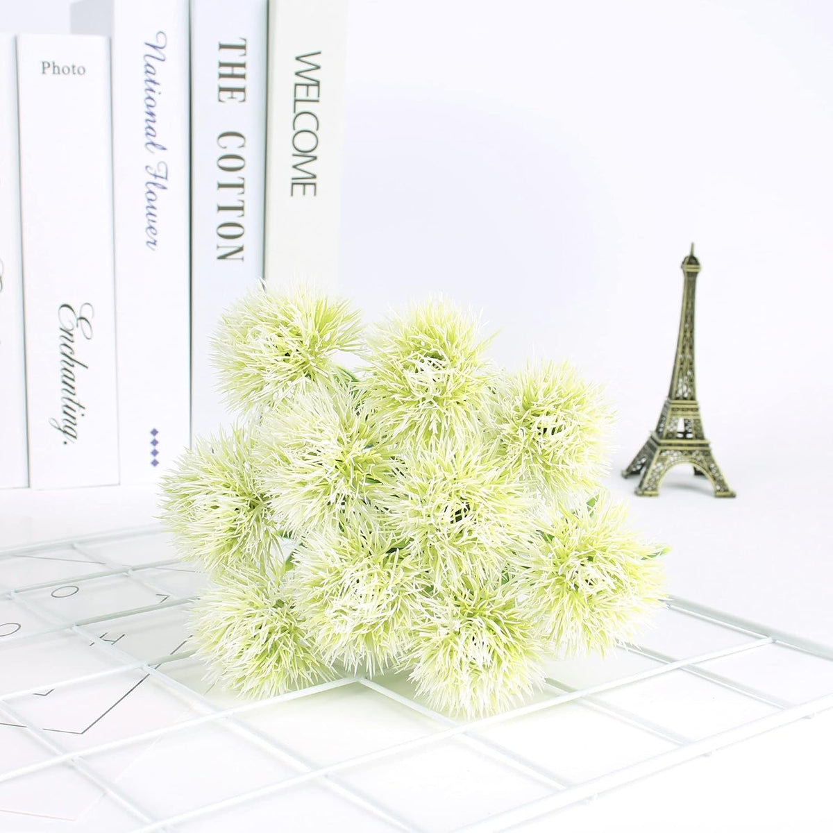 Fake Plants Dandelion Flowers Decoration, Artificial Plant Plastic Greenery Faux Outdoor Indoor Home Garden Party Room Bedroom Bathroom Office Wedding Table Centerpiece DIY Decor Yellow