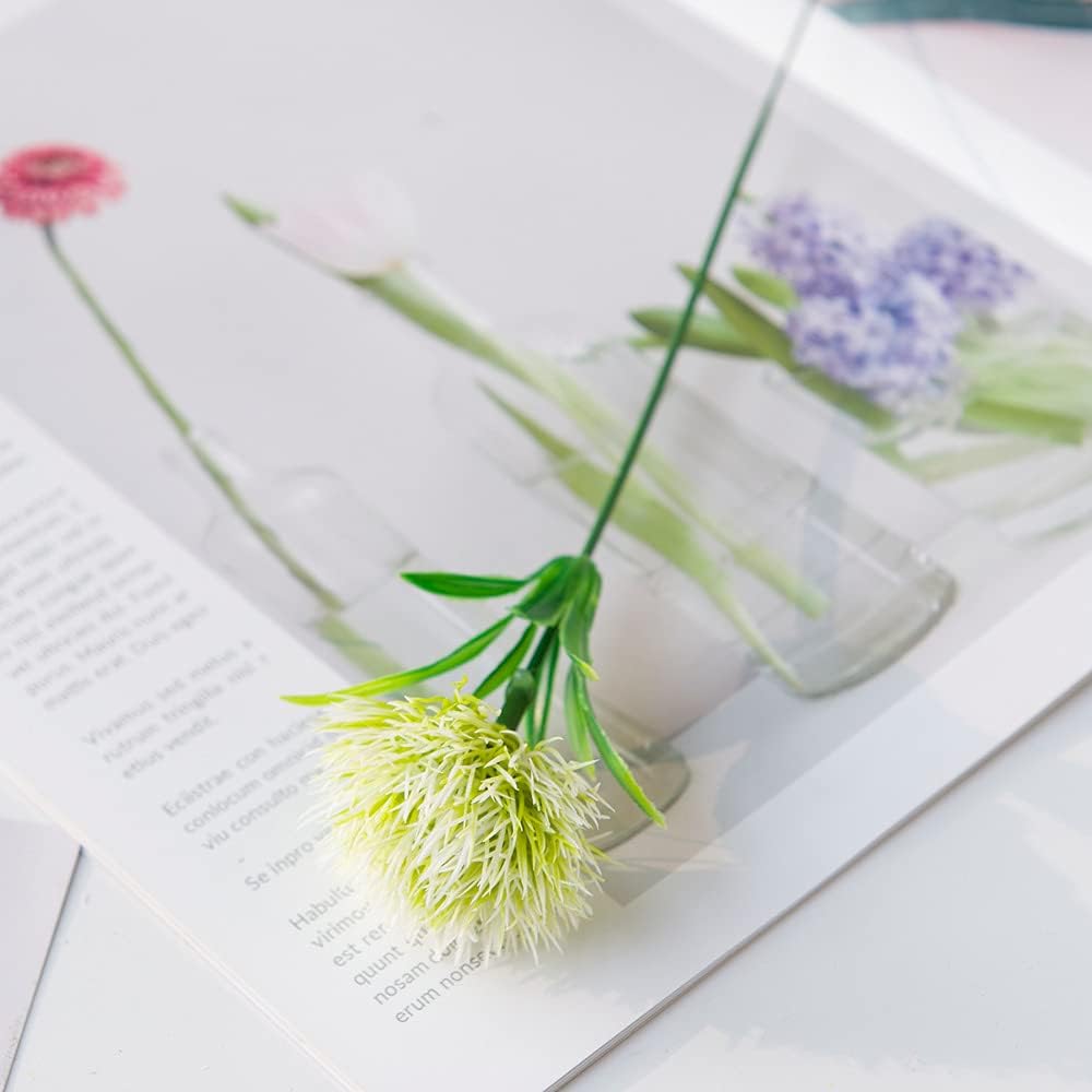 Fake Plants Dandelion Flowers Decoration, Artificial Plant Plastic Greenery Faux Outdoor Indoor Home Garden Party Room Bedroom Bathroom Office Wedding Table Centerpiece DIY Decor Yellow