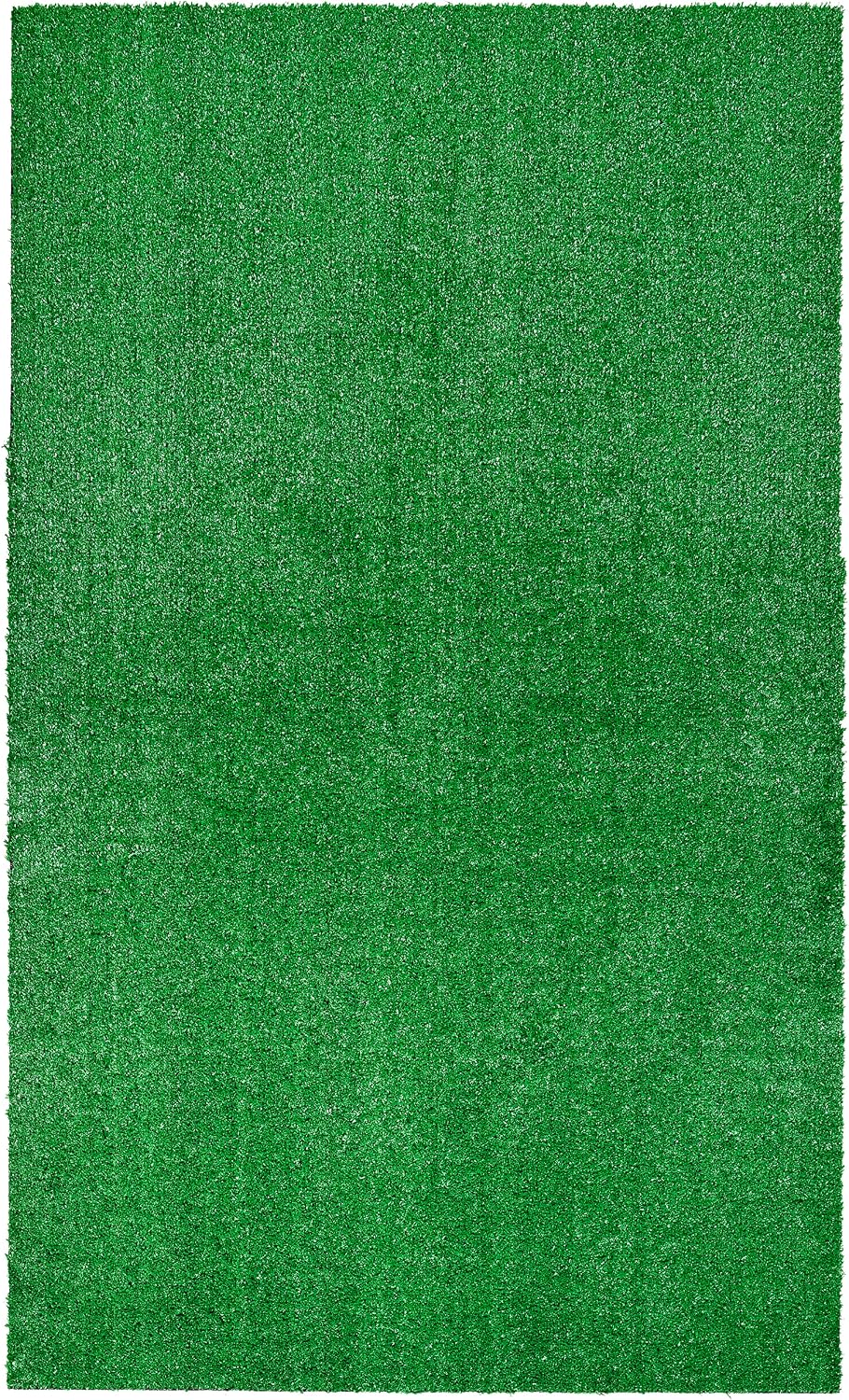 Artificial Grass 3 Ft. X 5 Ft. Large Indoor/Outdoor Area Rug Green, Durable, and Low-Maintenance for Patios, Lawns, and More