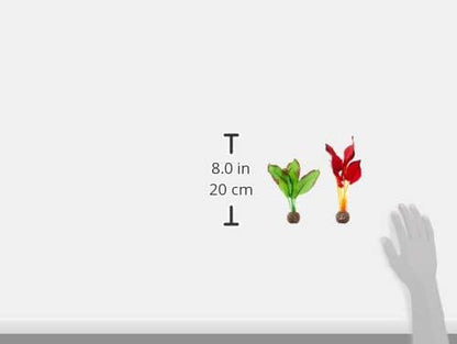 Silk Plant Set Small Green & red (46099)