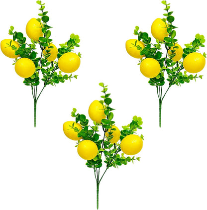 Artificial Lemon Vines Faux Lemon Garland 78.7 Inch Realistic Fake Lemons Greenery Garland Vine Hanging Swag for Wall Door Mantle Wedding Party Table Home Decoration