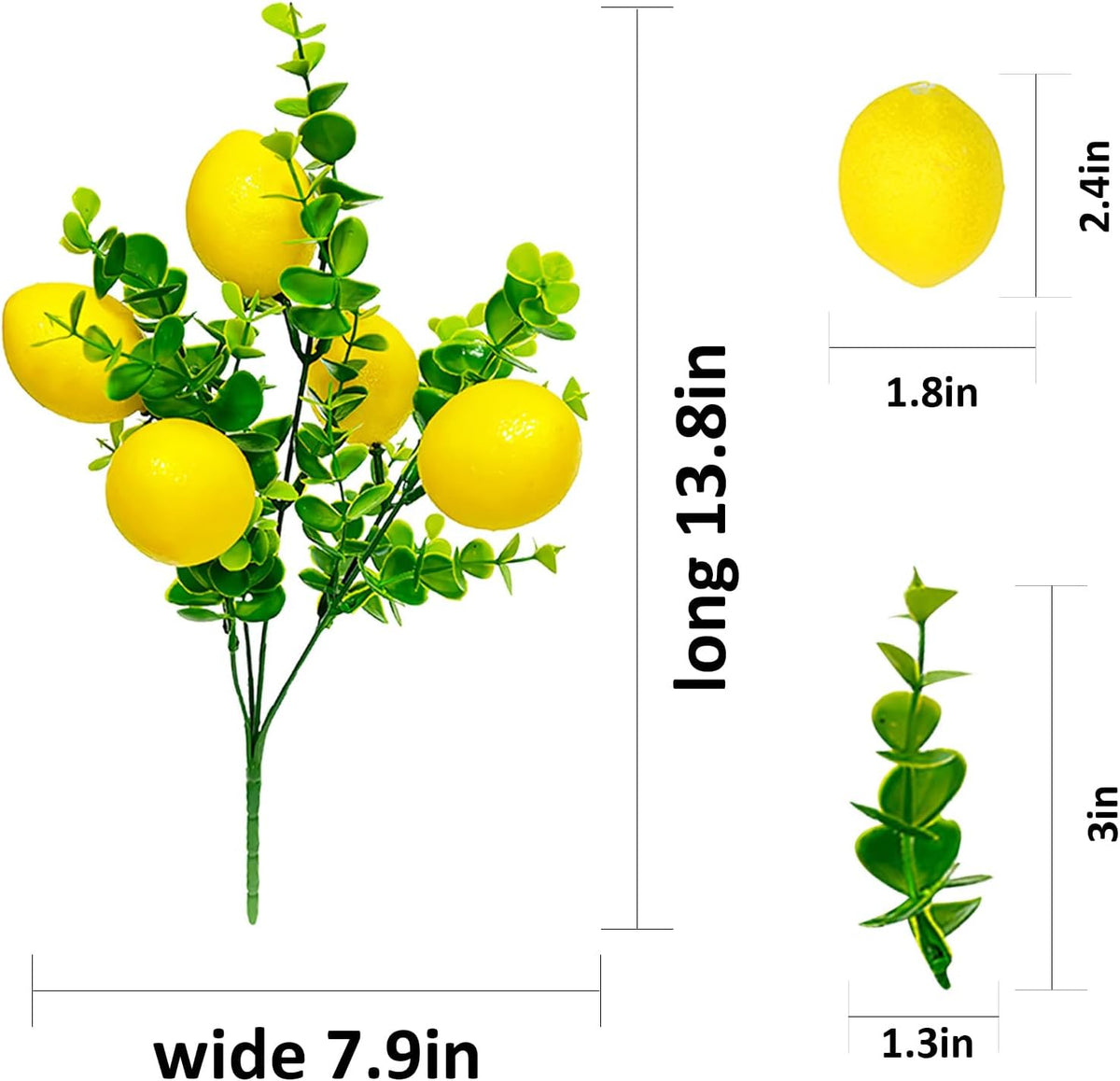 Artificial Lemon Vines Faux Lemon Garland 78.7 Inch Realistic Fake Lemons Greenery Garland Vine Hanging Swag for Wall Door Mantle Wedding Party Table Home Decoration