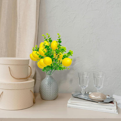 Artificial Lemon Vines Faux Lemon Garland 78.7 Inch Realistic Fake Lemons Greenery Garland Vine Hanging Swag for Wall Door Mantle Wedding Party Table Home Decoration