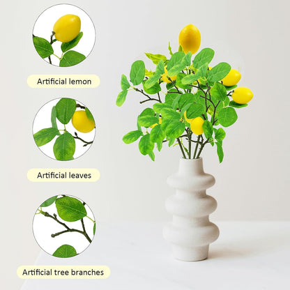 Artificial Lemon Vines Faux Lemon Garland 78.7 Inch Realistic Fake Lemons Greenery Garland Vine Hanging Swag for Wall Door Mantle Wedding Party Table Home Decoration