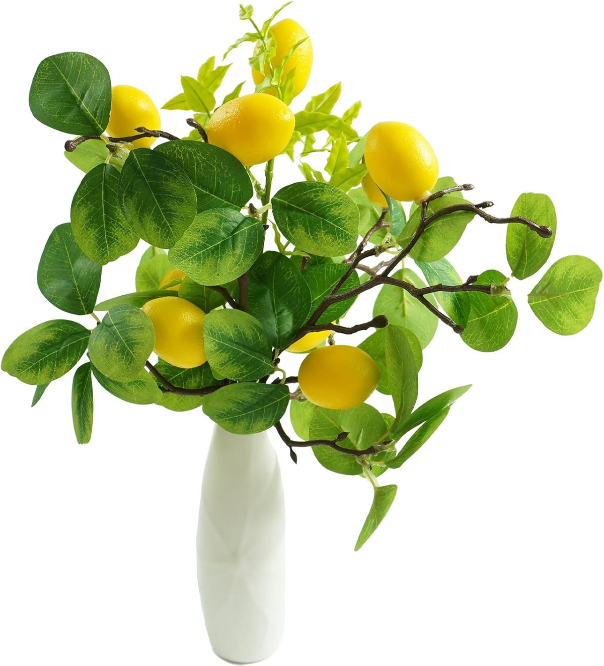 Artificial Lemon Vines Faux Lemon Garland 78.7 Inch Realistic Fake Lemons Greenery Garland Vine Hanging Swag for Wall Door Mantle Wedding Party Table Home Decoration