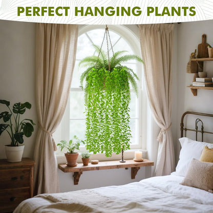 5PCS Fake Vines Artificial Plants - 3.28FT Hanging Plant Garland Wall Decor, Artificial Greenery Faux Plants Indoor Outdoor for Bedroom Living Room Bathroom Decor, Green Leaves Home Party