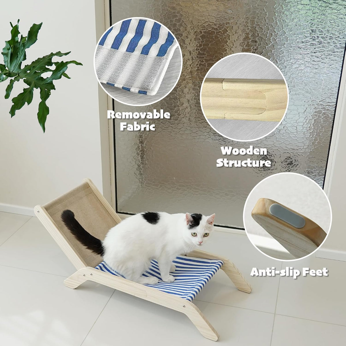 Cat Scratching Post, 36" Tall Palm Tree Cat Scratching Post, Sisal Cat Scratcher with Toy Ball for Indoor Kittens, Large Size