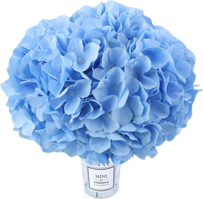 35Pcs Royal Blue Hydrangea Artificial Flowers with Stems,Realistic Silk Hydrangeas Fake Flowers for Wedding Centerpieces Bouquets DIY Floral Decor Baby Shower,Arch,Home,Party Decoration