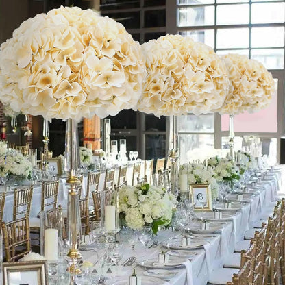 35Pcs Royal Blue Hydrangea Artificial Flowers with Stems,Realistic Silk Hydrangeas Fake Flowers for Wedding Centerpieces Bouquets DIY Floral Decor Baby Shower,Arch,Home,Party Decoration