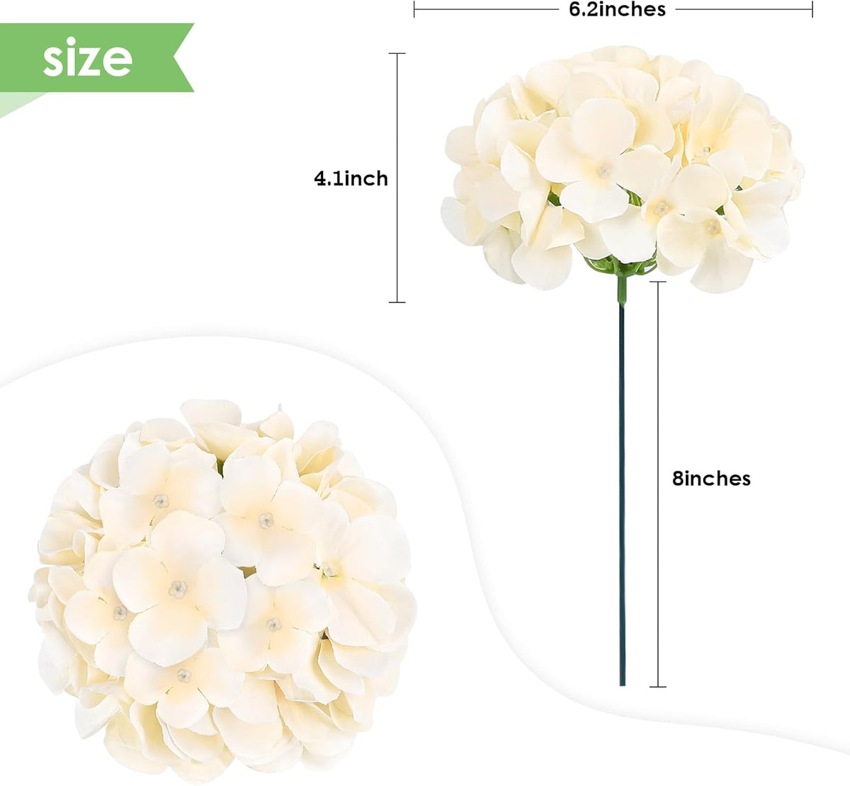 35Pcs Royal Blue Hydrangea Artificial Flowers with Stems,Realistic Silk Hydrangeas Fake Flowers for Wedding Centerpieces Bouquets DIY Floral Decor Baby Shower,Arch,Home,Party Decoration
