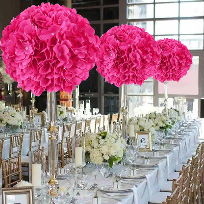 35Pcs Royal Blue Hydrangea Artificial Flowers with Stems,Realistic Silk Hydrangeas Fake Flowers for Wedding Centerpieces Bouquets DIY Floral Decor Baby Shower,Arch,Home,Party Decoration