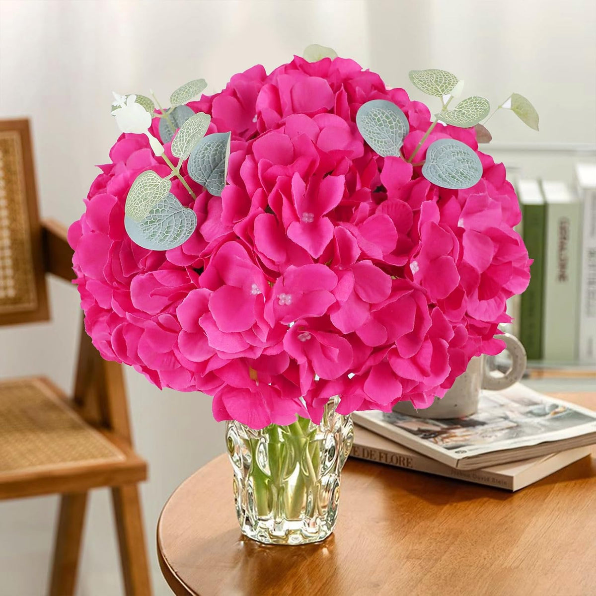 35Pcs Royal Blue Hydrangea Artificial Flowers with Stems,Realistic Silk Hydrangeas Fake Flowers for Wedding Centerpieces Bouquets DIY Floral Decor Baby Shower,Arch,Home,Party Decoration