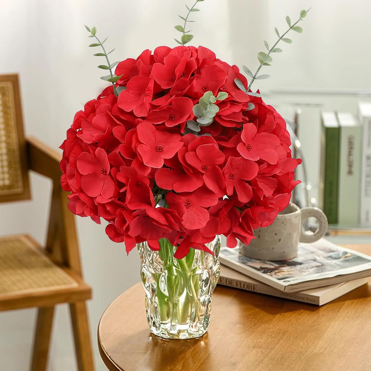 35Pcs Royal Blue Hydrangea Artificial Flowers with Stems,Realistic Silk Hydrangeas Fake Flowers for Wedding Centerpieces Bouquets DIY Floral Decor Baby Shower,Arch,Home,Party Decoration