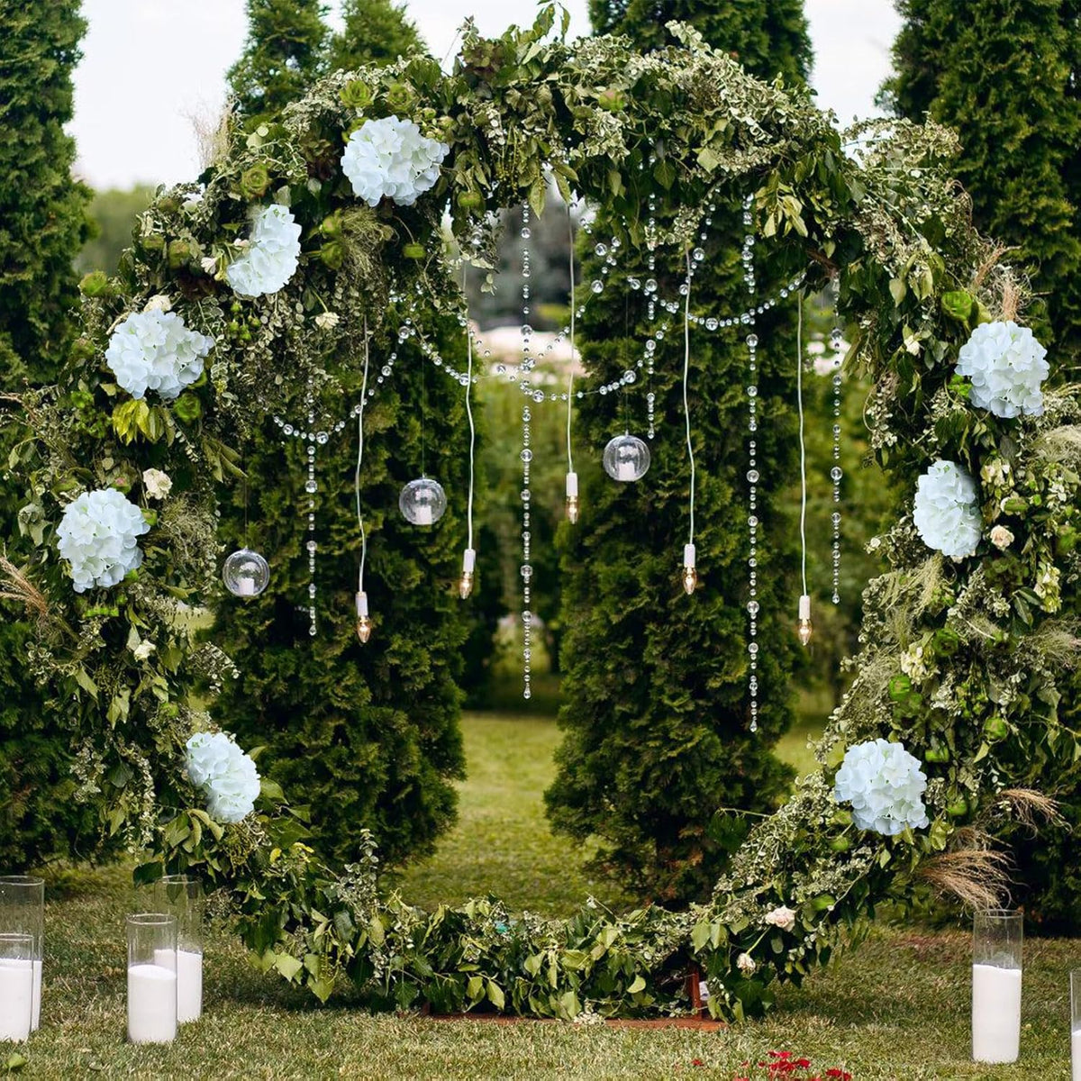 35Pcs Royal Blue Hydrangea Artificial Flowers with Stems,Realistic Silk Hydrangeas Fake Flowers for Wedding Centerpieces Bouquets DIY Floral Decor Baby Shower,Arch,Home,Party Decoration