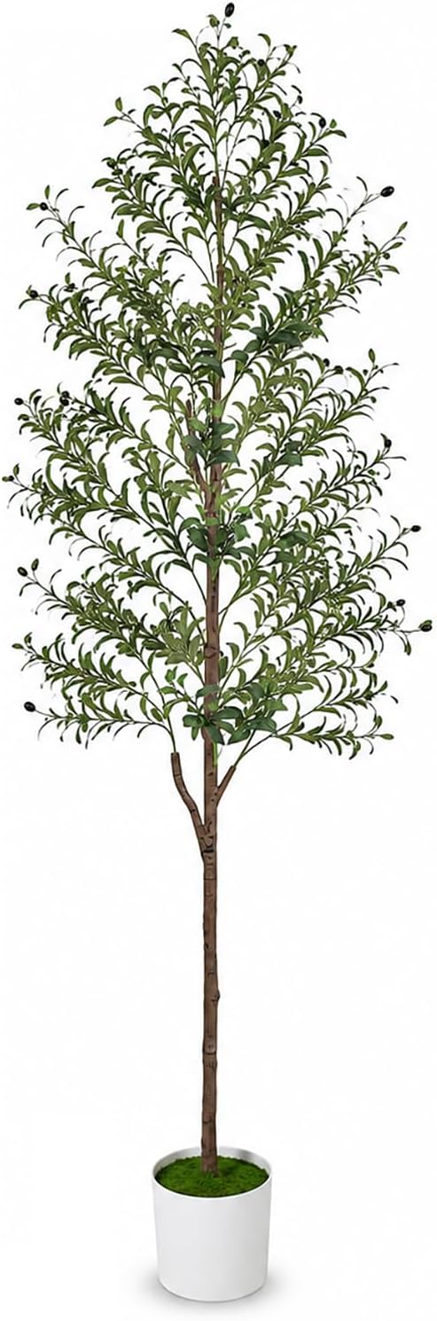 Olive Tree Olive Trees Artificial Indoor 6FT Faux Olive Tree with Pot,Artificial Olive Trees Plant with Realistic Trunk, Branches, Leaves and Fruits,Fake Tree Plant for Home Office Decor