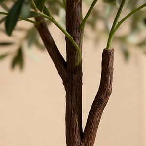 Olive Tree Olive Trees Artificial Indoor 6FT Faux Olive Tree with Pot,Artificial Olive Trees Plant with Realistic Trunk, Branches, Leaves and Fruits,Fake Tree Plant for Home Office Decor