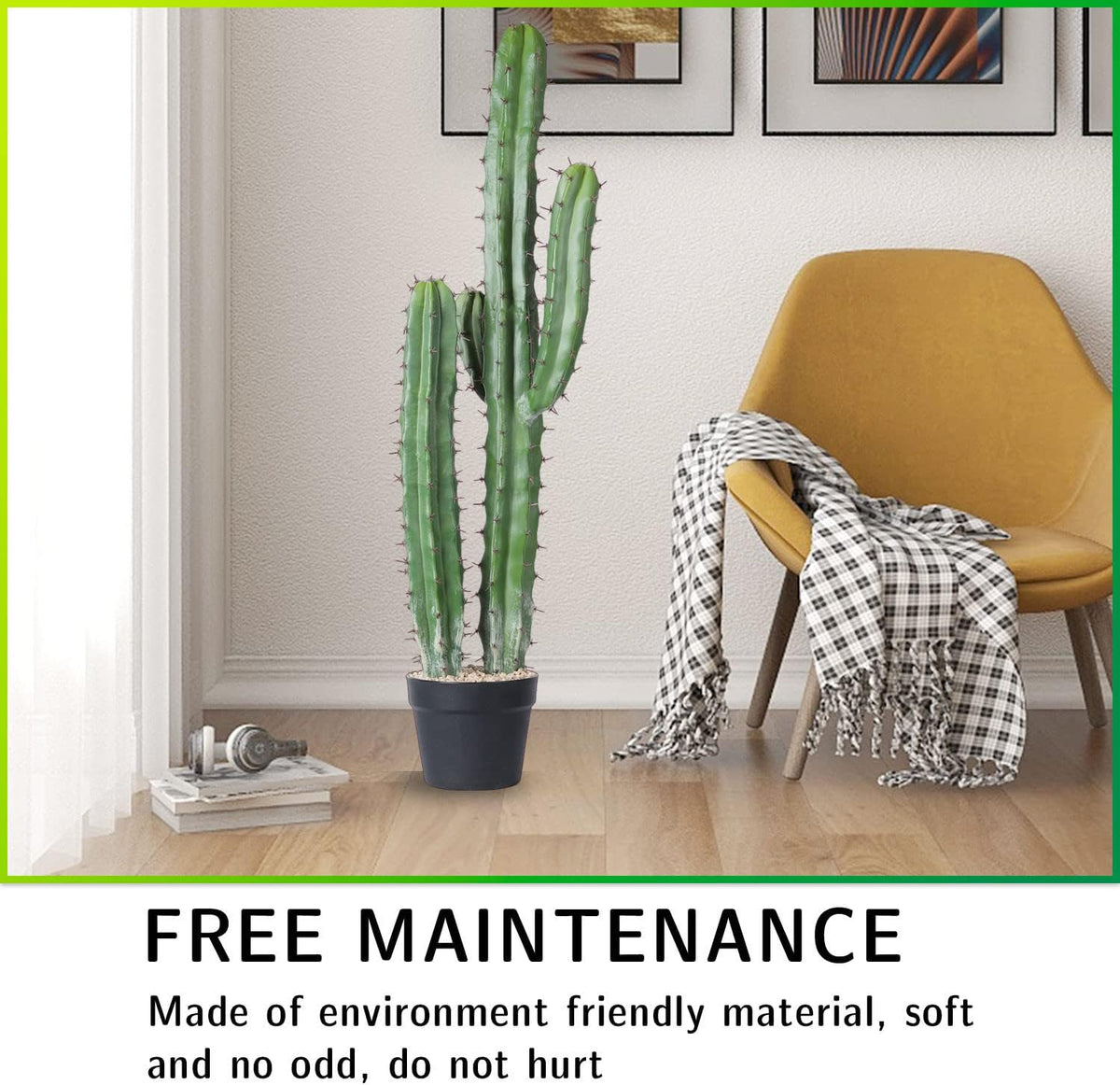 Artificial Cactus Fake Big Cactus 36 Inch Faux Cacti Plants for Home Garden Office Store Decoration