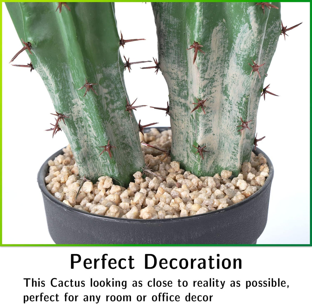 Artificial Cactus Fake Big Cactus 36 Inch Faux Cacti Plants for Home Garden Office Store Decoration
