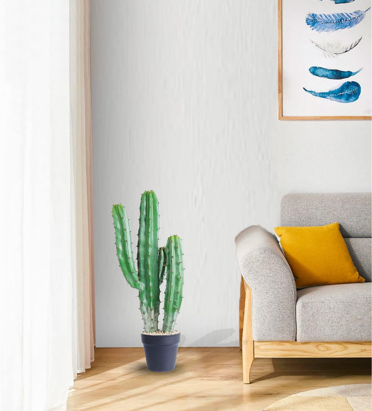 Artificial Cactus Fake Big Cactus 36 Inch Faux Cacti Plants for Home Garden Office Store Decoration