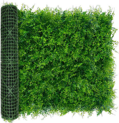 60"x128" (53.5 Sqft), Artificial Ivy Vine Privacy Fence Screen Roll | UV Resistant Green Leaves Faux, Garden Indoor Outdoor Home Decor, Artificial Hedge Vine Backdrop Fence Covering Privacy