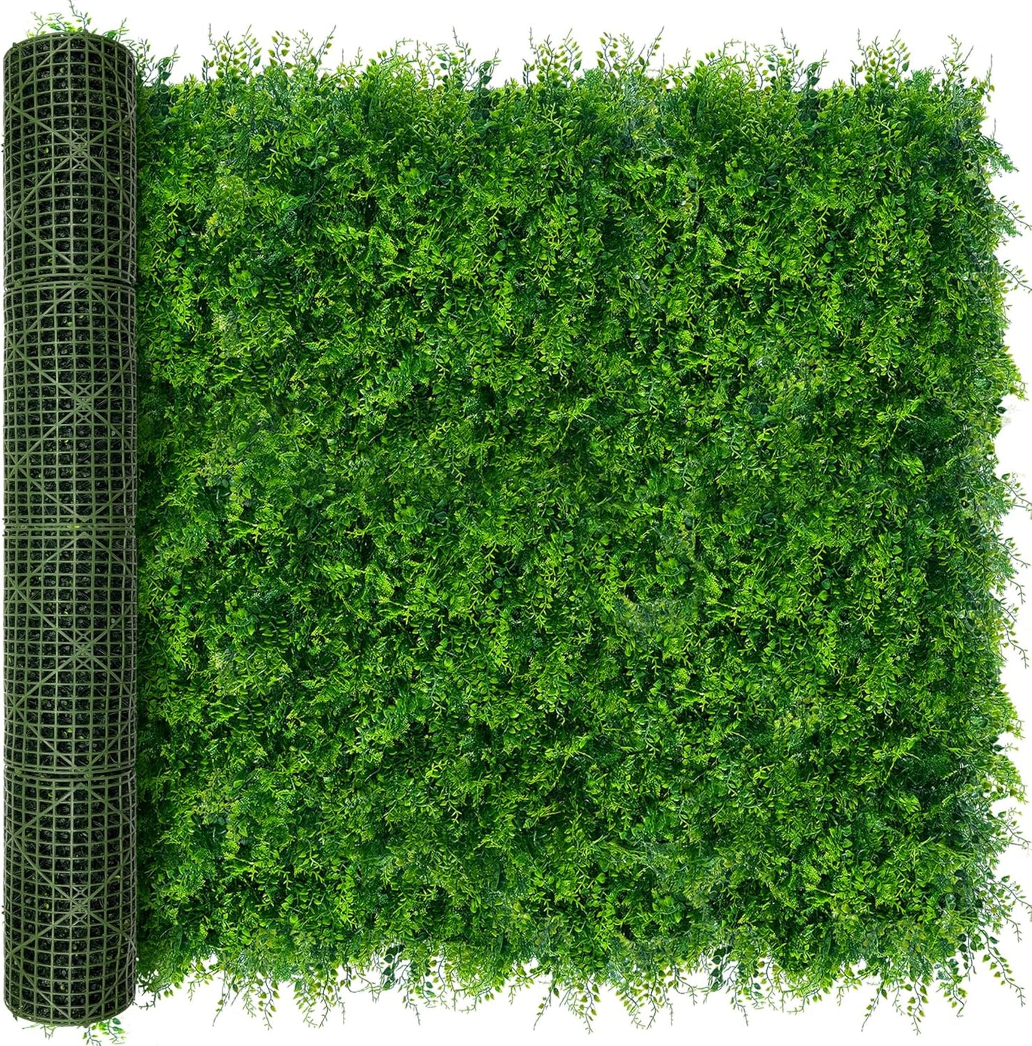 60"x128" (53.5 Sqft), Artificial Ivy Vine Privacy Fence Screen Roll | UV Resistant Green Leaves Faux, Garden Indoor Outdoor Home Decor, Artificial Hedge Vine Backdrop Fence Covering Privacy