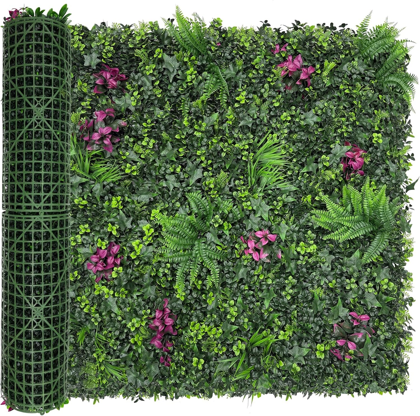 60"x128" (53.5 Sqft), Artificial Ivy Vine Privacy Fence Screen Roll | UV Resistant Green Leaves Faux, Garden Indoor Outdoor Home Decor, Artificial Hedge Vine Backdrop Fence Covering Privacy