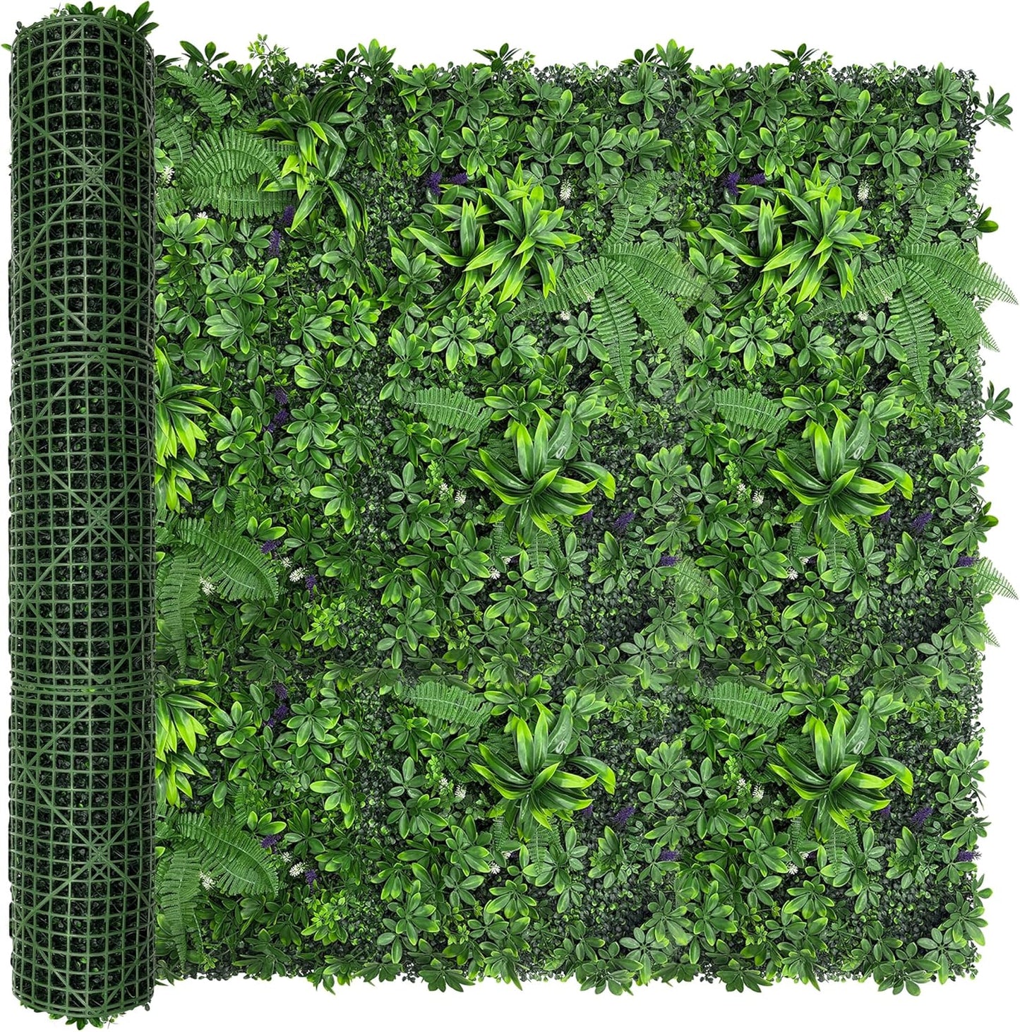 60"x128" (53.5 Sqft), Artificial Ivy Vine Privacy Fence Screen Roll | UV Resistant Green Leaves Faux, Garden Indoor Outdoor Home Decor, Artificial Hedge Vine Backdrop Fence Covering Privacy