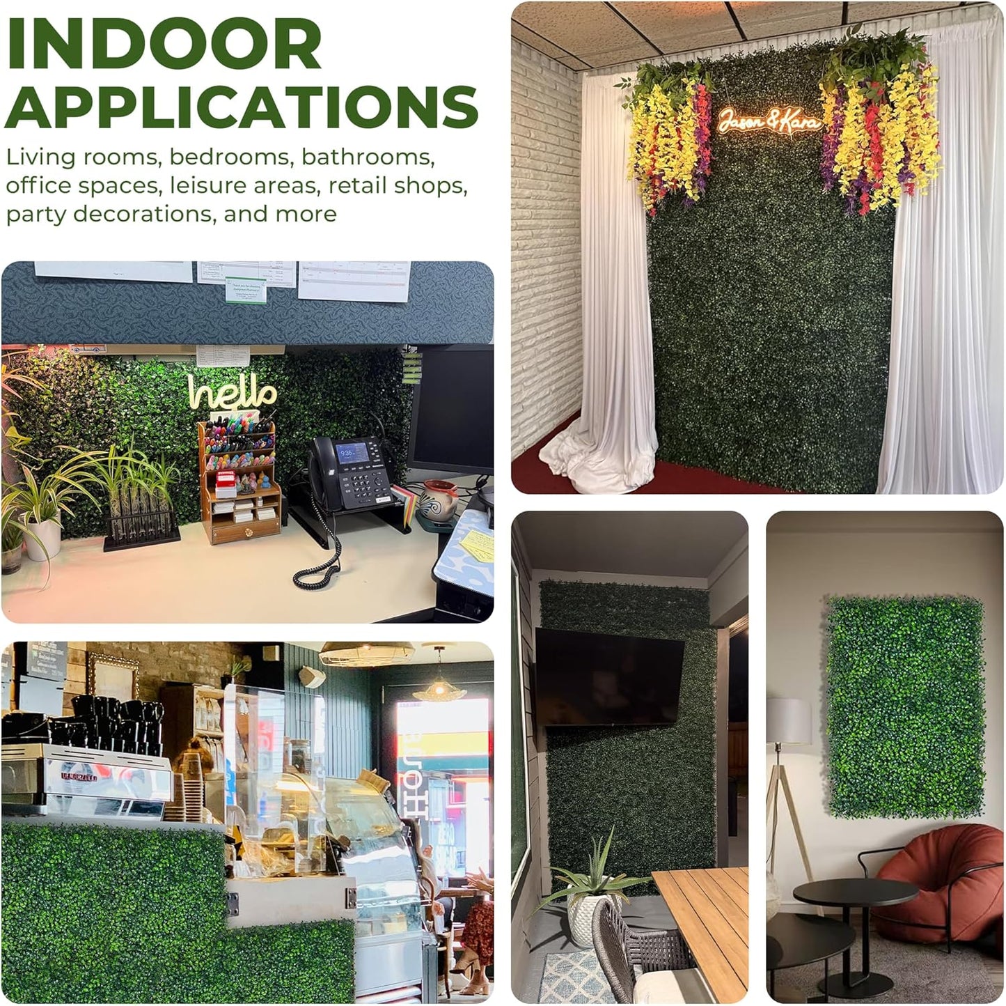 60"x128" (53.5 Sqft), Artificial Ivy Vine Privacy Fence Screen Roll | UV Resistant Green Leaves Faux, Garden Indoor Outdoor Home Decor, Artificial Hedge Vine Backdrop Fence Covering Privacy