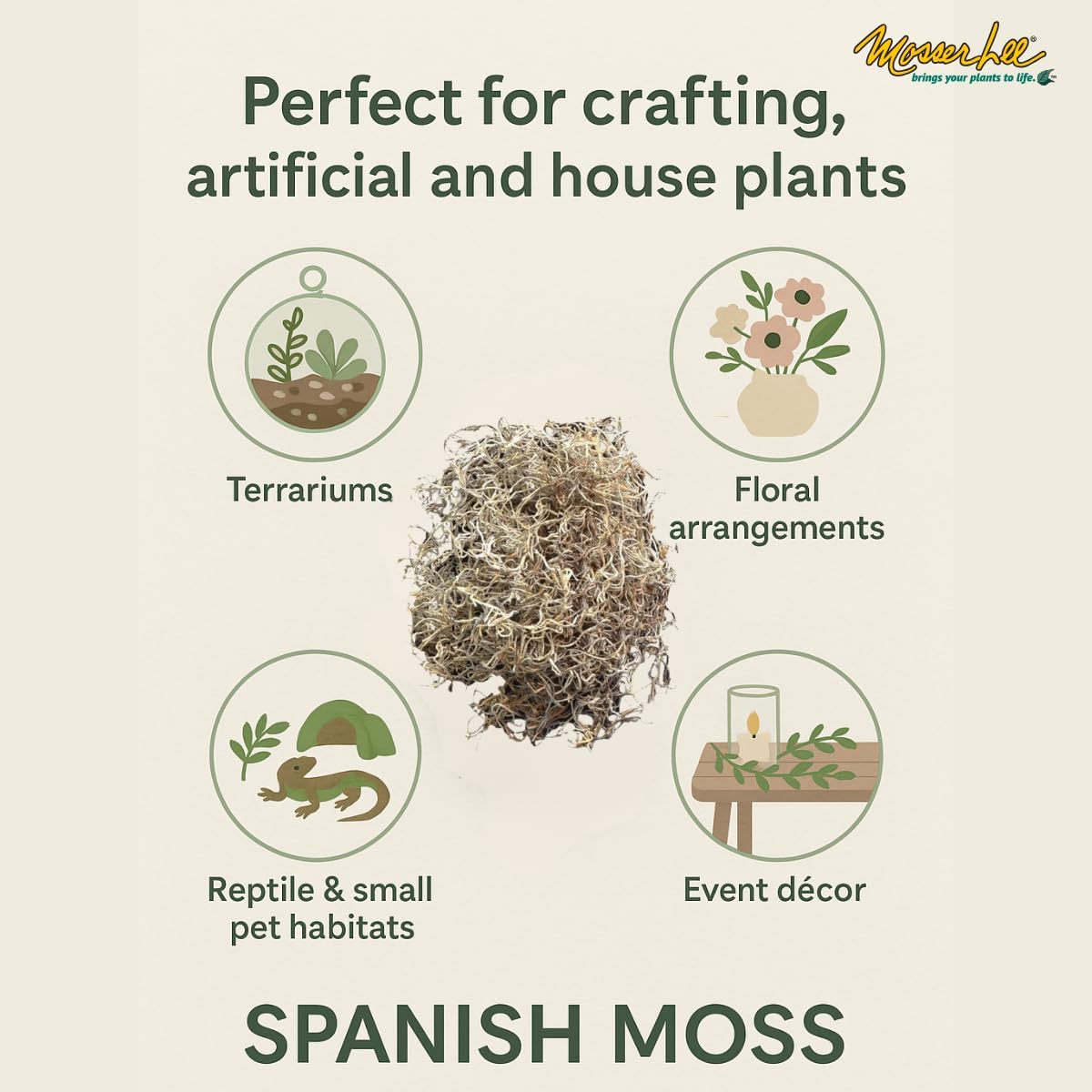 ML0560 Spanish Moss, 250 Cubic Inches