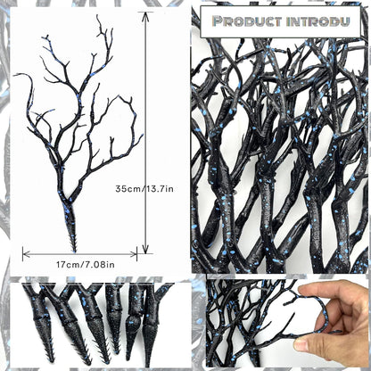 13.8 inches Artificial Coral Branches Fake Antler Branches Small Branches for Home Decoration Flower Arrangement Wedding Christmas Halloween Festival (White 10PCS