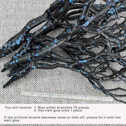 13.8 inches Artificial Coral Branches Fake Antler Branches Small Branches for Home Decoration Flower Arrangement Wedding Christmas Halloween Festival (White 10PCS