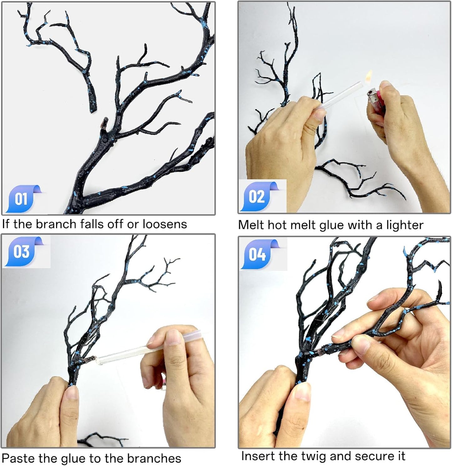 13.8 inches Artificial Coral Branches Fake Antler Branches Small Branches for Home Decoration Flower Arrangement Wedding Christmas Halloween Festival (White 10PCS