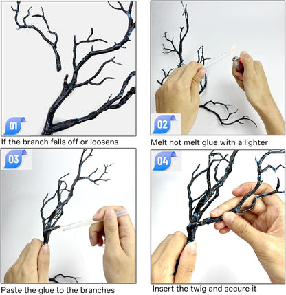 13.8 inches Artificial Coral Branches Fake Antler Branches Small Branches for Home Decoration Flower Arrangement Wedding Christmas Halloween Festival (White 10PCS