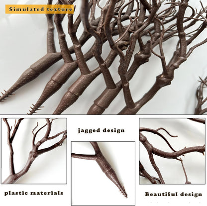 13.8 inches Artificial Coral Branches Fake Antler Branches Small Branches for Home Decoration Flower Arrangement Wedding Christmas Halloween Festival (White 10PCS