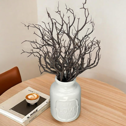 13.8 inches Artificial Coral Branches Fake Antler Branches Small Branches for Home Decoration Flower Arrangement Wedding Christmas Halloween Festival (White 10PCS