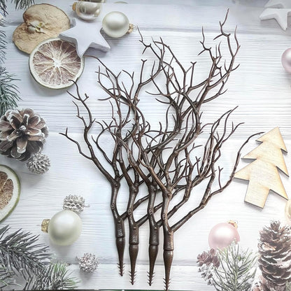 13.8 inches Artificial Coral Branches Fake Antler Branches Small Branches for Home Decoration Flower Arrangement Wedding Christmas Halloween Festival (White 10PCS