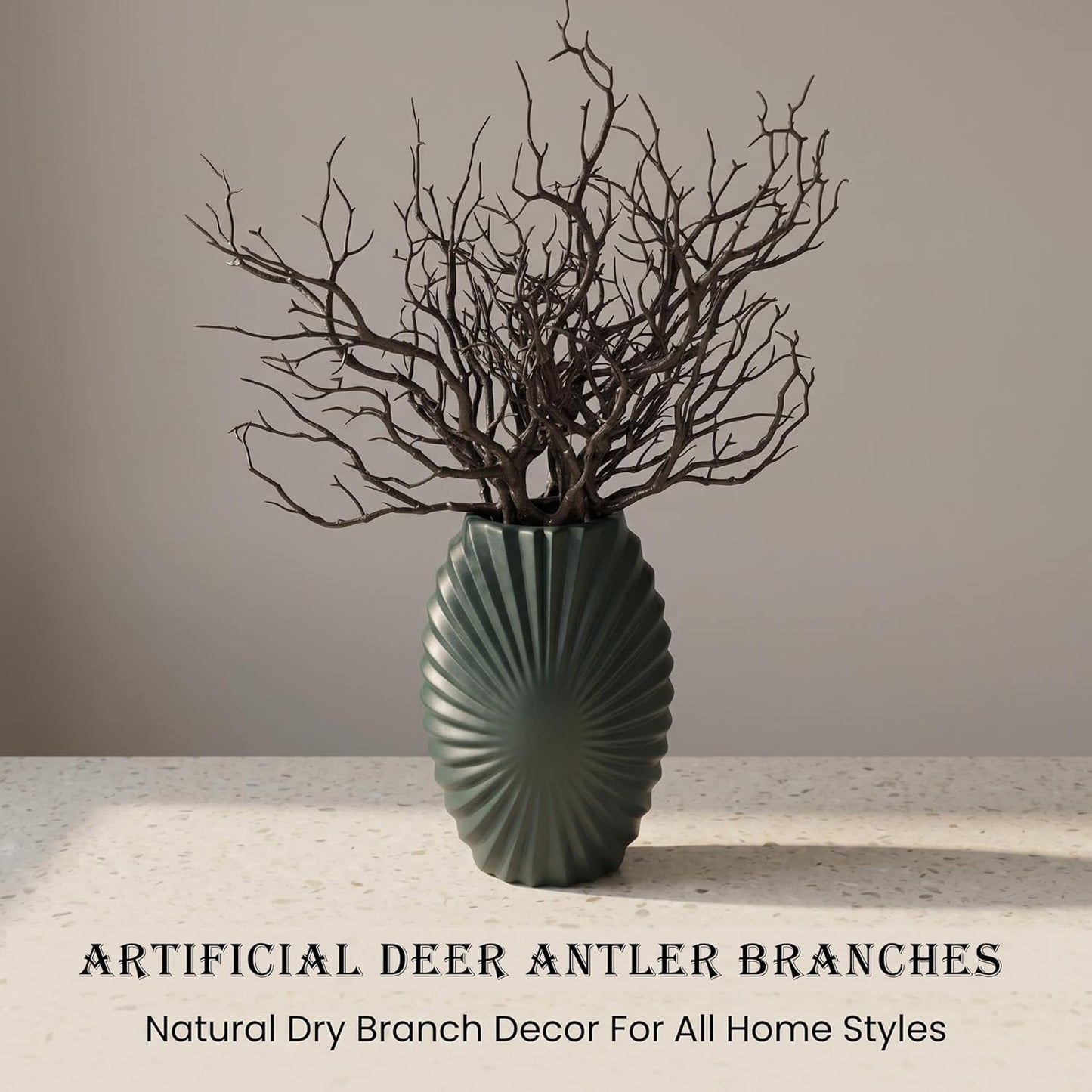 13.8 inches Artificial Coral Branches Fake Antler Branches Small Branches for Home Decoration Flower Arrangement Wedding Christmas Halloween Festival (White 10PCS