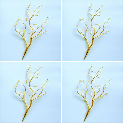 13.8 inches Artificial Coral Branches Fake Antler Branches Small Branches for Home Decoration Flower Arrangement Wedding Christmas Halloween Festival (White 10PCS