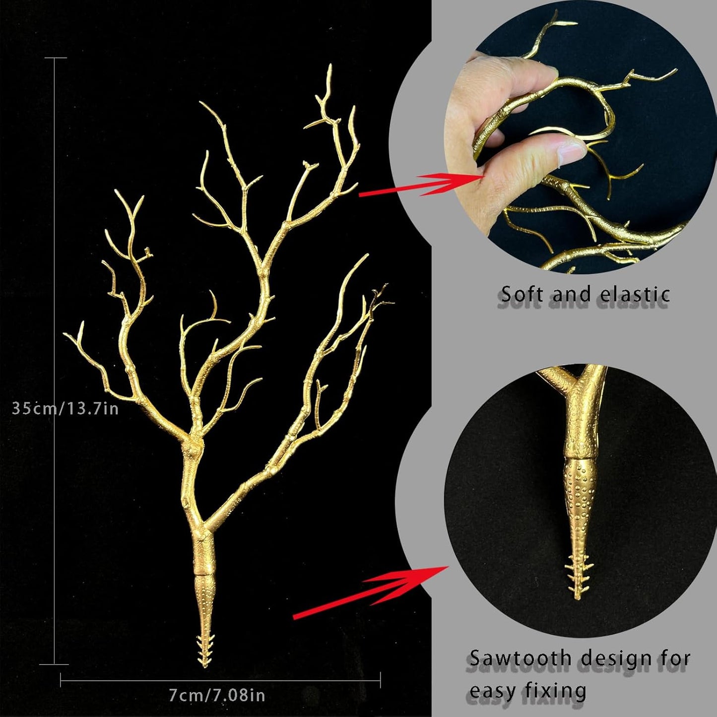 13.8 inches Artificial Coral Branches Fake Antler Branches Small Branches for Home Decoration Flower Arrangement Wedding Christmas Halloween Festival (White 10PCS