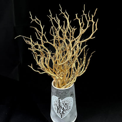 13.8 inches Artificial Coral Branches Fake Antler Branches Small Branches for Home Decoration Flower Arrangement Wedding Christmas Halloween Festival (White 10PCS