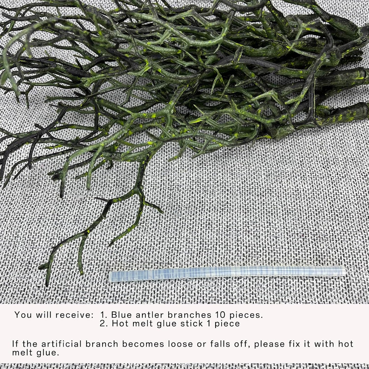 13.8 inches Artificial Coral Branches Fake Antler Branches Small Branches for Home Decoration Flower Arrangement Wedding Christmas Halloween Festival (White 10PCS