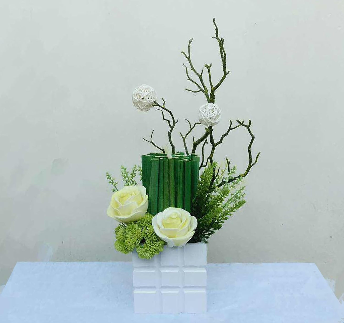 13.8 inches Artificial Coral Branches Fake Antler Branches Small Branches for Home Decoration Flower Arrangement Wedding Christmas Halloween Festival (White 10PCS