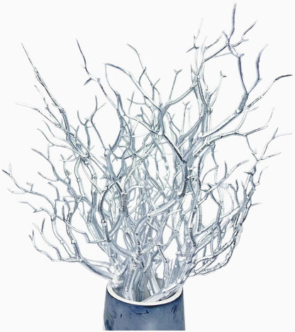 13.8 inches Artificial Coral Branches Fake Antler Branches Small Branches for Home Decoration Flower Arrangement Wedding Christmas Halloween Festival (White 10PCS