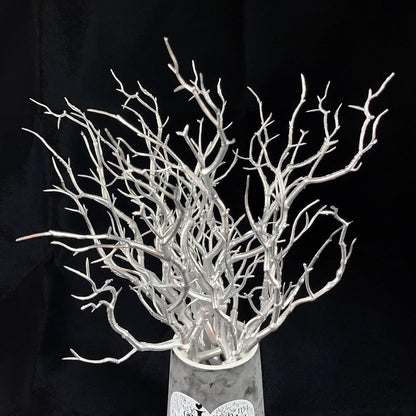 13.8 inches Artificial Coral Branches Fake Antler Branches Small Branches for Home Decoration Flower Arrangement Wedding Christmas Halloween Festival (White 10PCS