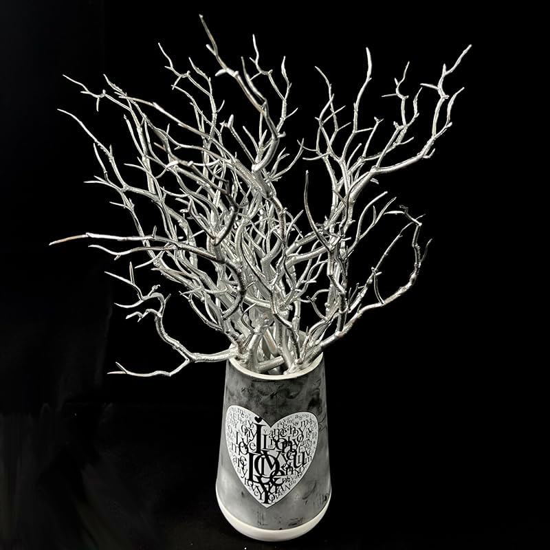 13.8 inches Artificial Coral Branches Fake Antler Branches Small Branches for Home Decoration Flower Arrangement Wedding Christmas Halloween Festival (White 10PCS