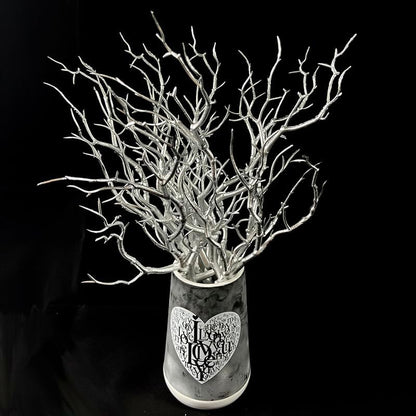 13.8 inches Artificial Coral Branches Fake Antler Branches Small Branches for Home Decoration Flower Arrangement Wedding Christmas Halloween Festival (White 10PCS