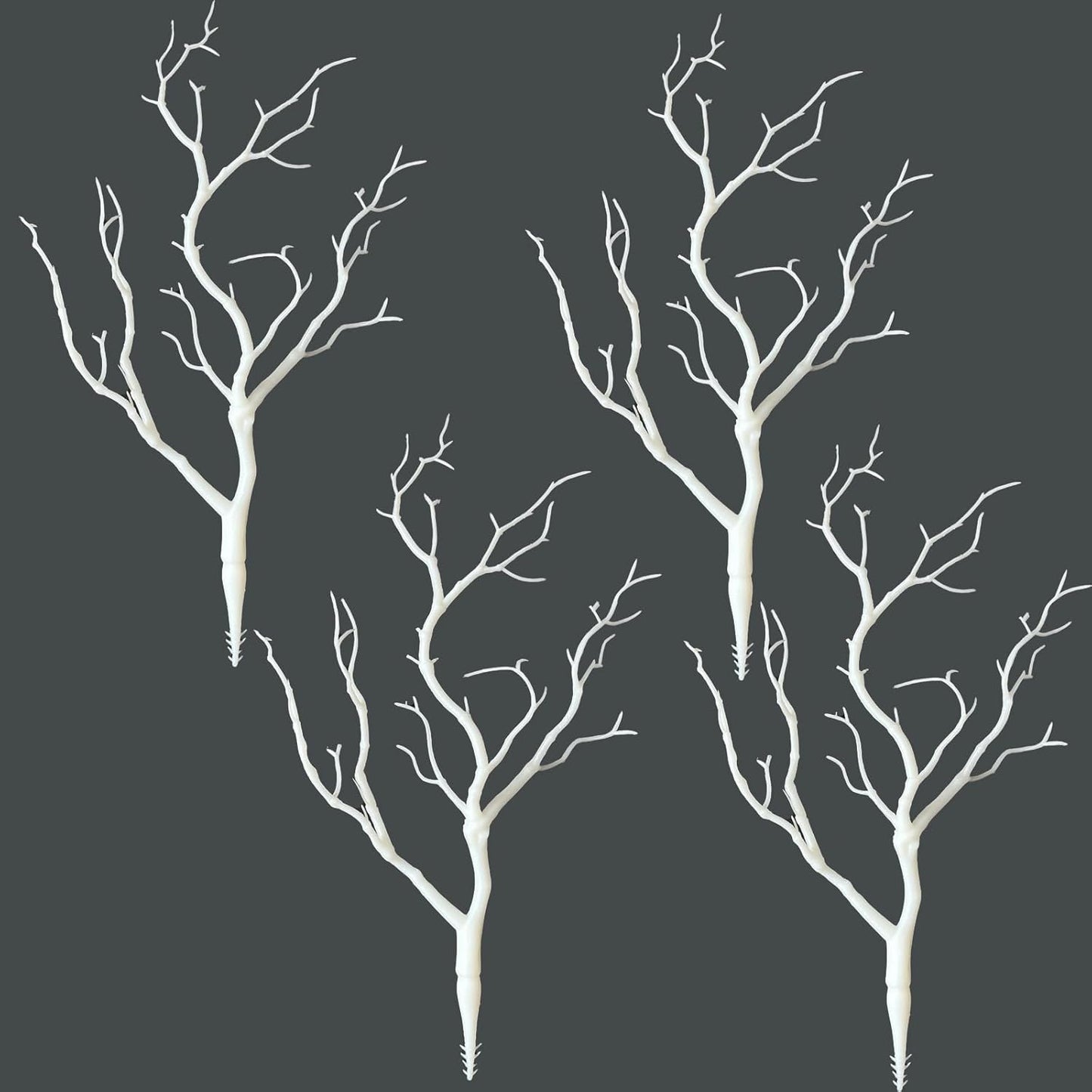 13.8 inches Artificial Coral Branches Fake Antler Branches Small Branches for Home Decoration Flower Arrangement Wedding Christmas Halloween Festival (White 10PCS