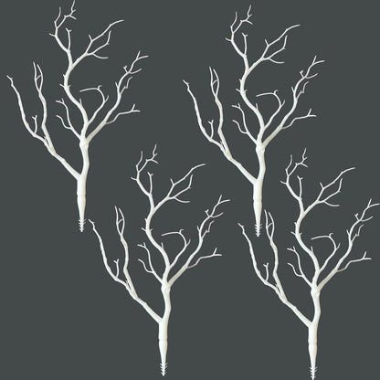 13.8 inches Artificial Coral Branches Fake Antler Branches Small Branches for Home Decoration Flower Arrangement Wedding Christmas Halloween Festival (White 10PCS