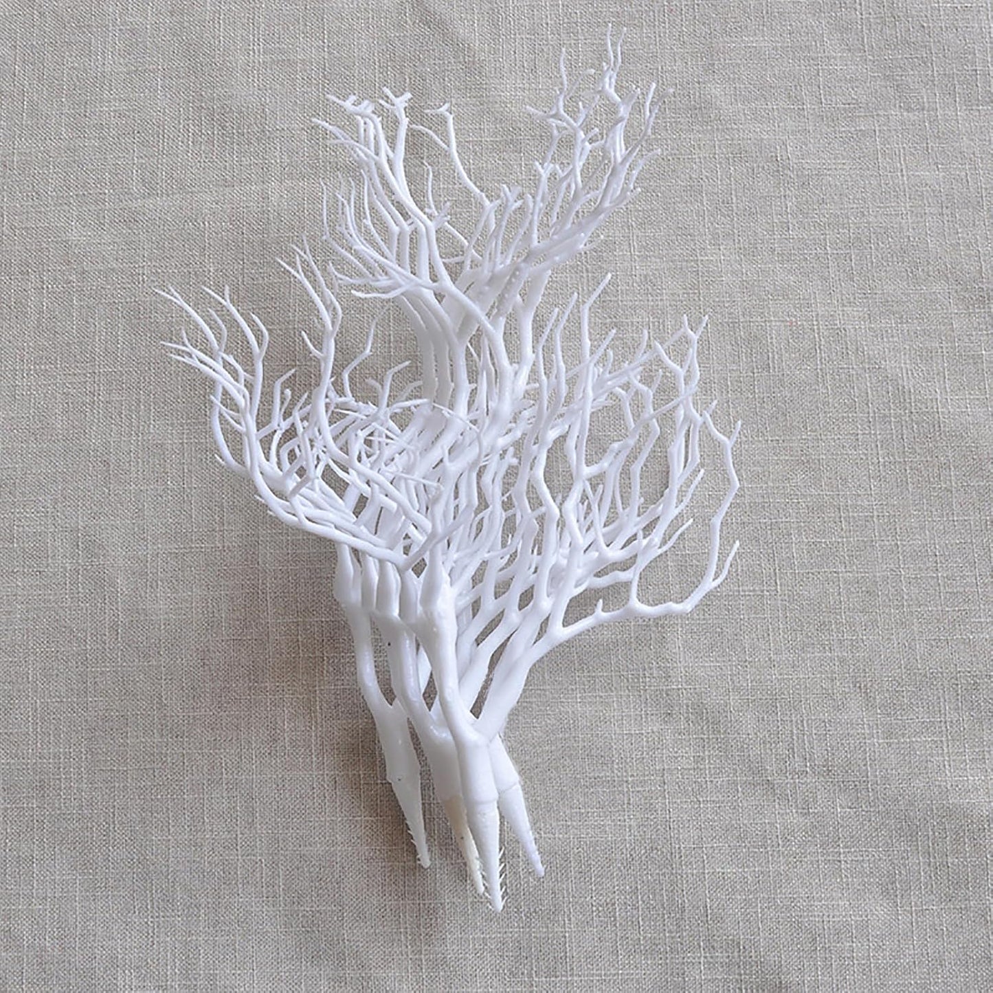 13.8 inches Artificial Coral Branches Fake Antler Branches Small Branches for Home Decoration Flower Arrangement Wedding Christmas Halloween Festival (White 10PCS